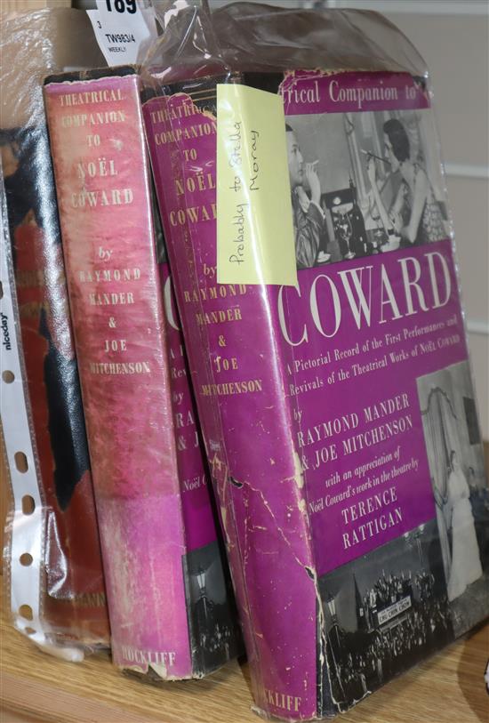 Noel Coward (1899-1973), a copy of Present Indicative and two of the Theatrical Companion to Coward,